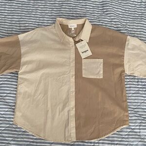 Bohme Beige and Cream Women's Blouse